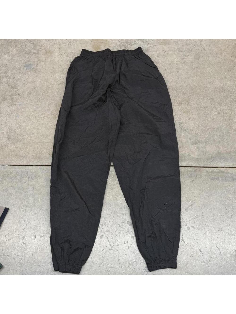 vintage nike tonal black small swoosh track pants size large